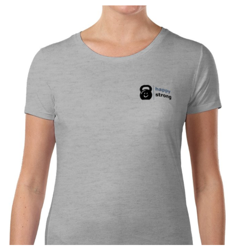 Women's Happy Strong Tshirt (Grey)