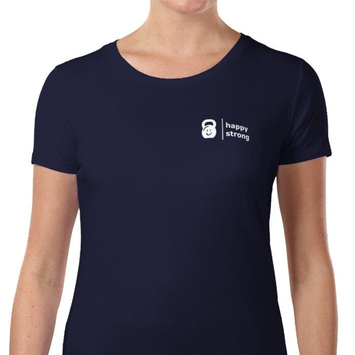 Women’s Happy Strong Tshirt (Navy)