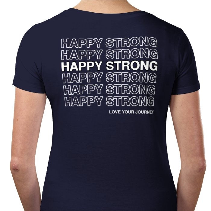 Women’s Happy Strong Tshirt (Navy)