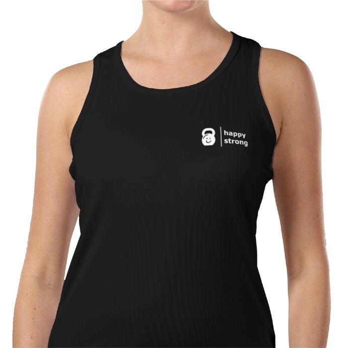 Women’s Happy Strong Vest (Black)