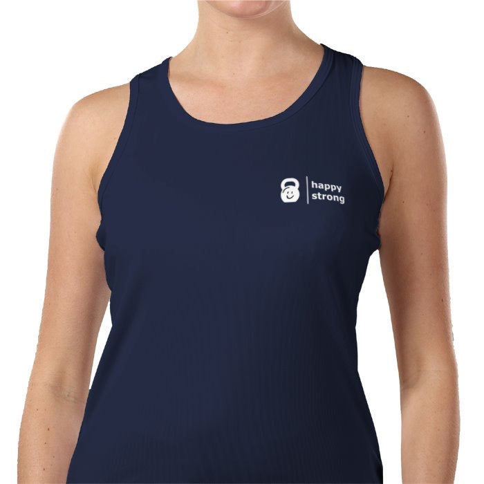 Women’s Happy Strong Vest (Navy)