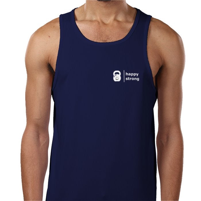 Men’s Happy Strong Vest (Navy)