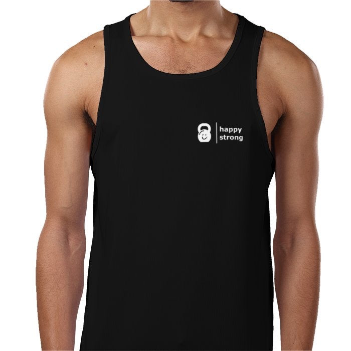 Men’s Happy Strong Vest (Black)